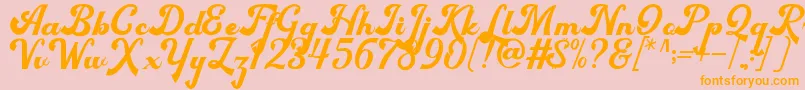 Bigfun Demo Font – Orange Fonts on Pink Background