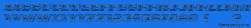 Bigger Italic Font – Black Fonts on Blue Background