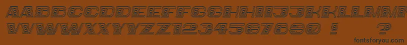Шрифт Bigger Italic – чёрные шрифты на коричневом фоне