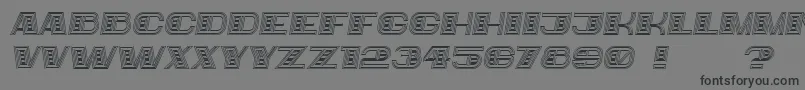 フォントBigger Italic – 黒い文字の灰色の背景