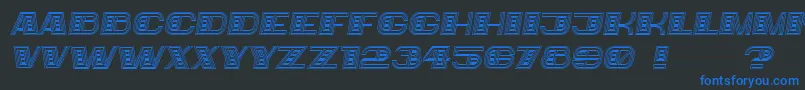 Bigger Italic Font – Blue Fonts on Black Background