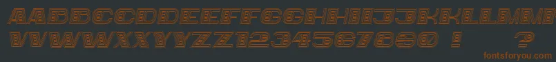 Fonte Bigger Italic – fontes marrons em um fundo preto