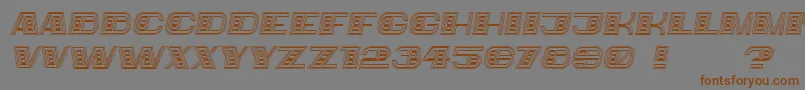 Czcionka Bigger Italic – brązowe czcionki na szarym tle
