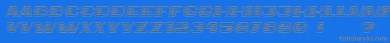 Police Bigger Italic – polices grises sur fond bleu