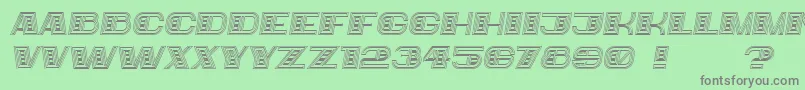 Шрифт Bigger Italic – серые шрифты на зелёном фоне
