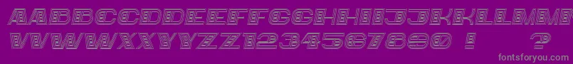 Bigger Italic-Schriftart – Graue Schriften auf violettem Hintergrund