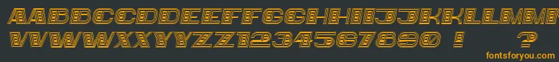 Bigger Italic Font – Orange Fonts on Black Background