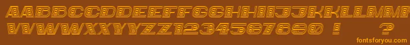 Bigger Italic-fontti – oranssit fontit ruskealla taustalla