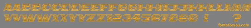 Bigger Italic Font – Orange Fonts on Gray Background