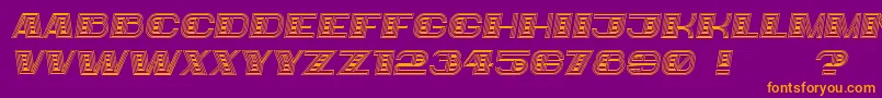 Bigger Italic Font – Orange Fonts on Purple Background