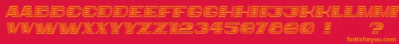 Bigger Italic Font – Orange Fonts on Red Background