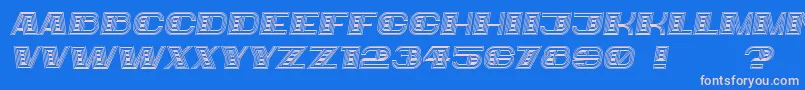Bigger Italic-Schriftart – Rosa Schriften auf blauem Hintergrund