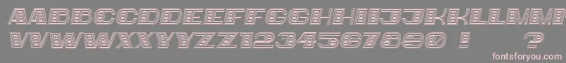 Bigger Italic-fontti – vaaleanpunaiset fontit harmaalla taustalla