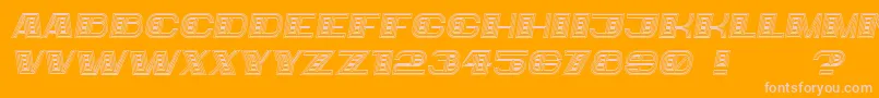 Police Bigger Italic – polices roses sur fond orange
