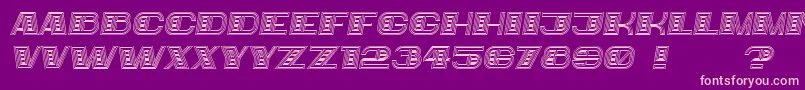 フォントBigger Italic – 紫の背景にピンクのフォント