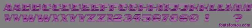 Bigger Italic-Schriftart – Violette Schriften auf grauem Hintergrund