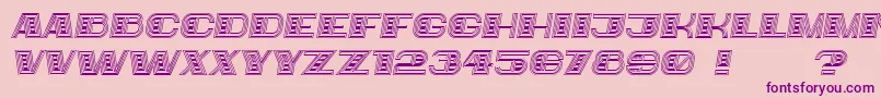 フォントBigger Italic – ピンクの背景に紫のフォント