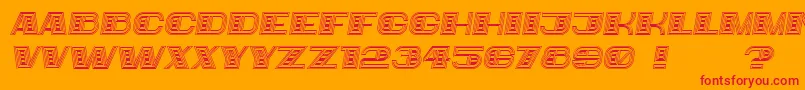 Bigger Italic-fontti – punaiset fontit oranssilla taustalla