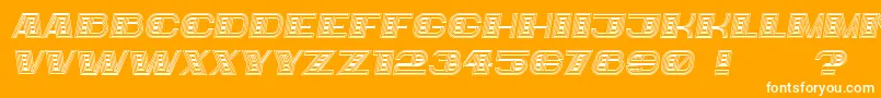 fuente Bigger Italic – Fuentes Blancas Sobre Fondo Naranja
