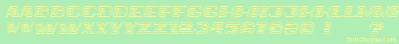 Шрифт Bigger Italic – жёлтые шрифты на зелёном фоне