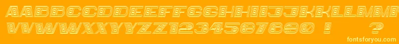 Czcionka Bigger Italic – żółte czcionki na pomarańczowym tle