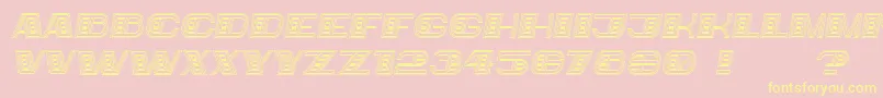 Bigger Italic-Schriftart – Gelbe Schriften auf rosa Hintergrund
