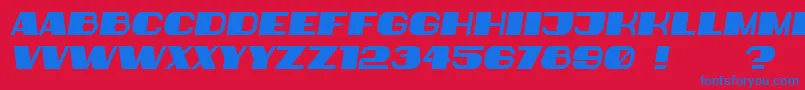 BiggerBook Italic Font – Blue Fonts on Red Background