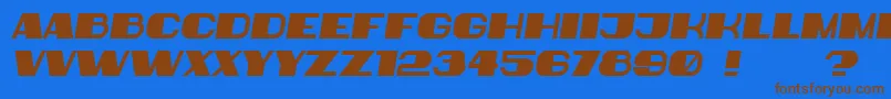 BiggerBook Italic Font – Brown Fonts on Blue Background