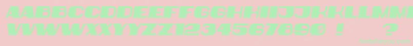 BiggerBook Italic Font – Green Fonts on Pink Background