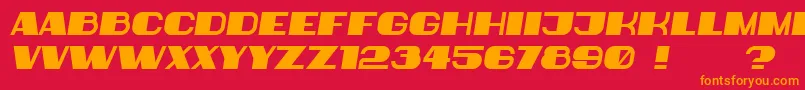 BiggerBook Italic Font – Orange Fonts on Red Background
