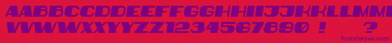 フォントBiggerBook Italic – 赤い背景に紫のフォント