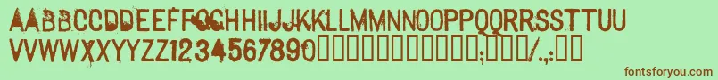 Sextonsans Font – Brown Fonts on Green Background