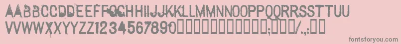 Sextonsans-Schriftart – Graue Schriften auf rosa Hintergrund