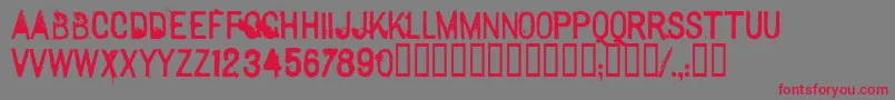 Sextonsans Font – Red Fonts on Gray Background