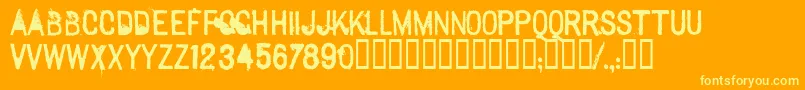 Sextonsans Font – Yellow Fonts on Orange Background