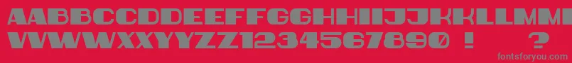 BiggerBook Font – Gray Fonts on Red Background