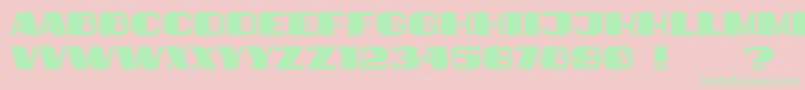 BiggerBook Font – Green Fonts on Pink Background