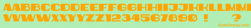 BiggerBook Font – Orange Fonts on Green Background