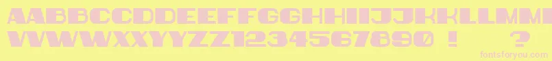 BiggerBook Font – Pink Fonts on Yellow Background