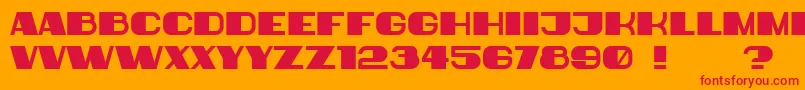 BiggerBook Font – Red Fonts on Orange Background