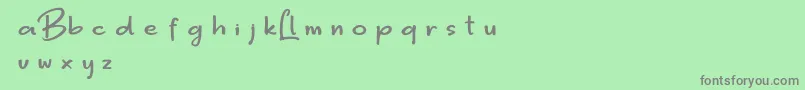Police BiggerLove DEMO – polices grises sur fond vert