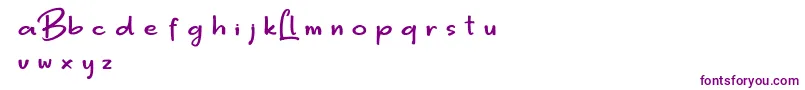Police BiggerLove DEMO – polices violettes sur fond blanc