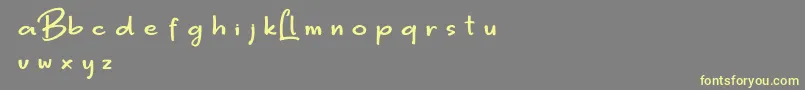 BiggerLove DEMO-Schriftart – Gelbe Schriften auf grauem Hintergrund