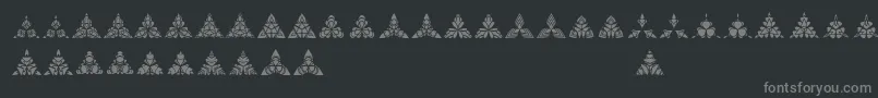 Шрифт BIGILIW Patterns – серые шрифты на чёрном фоне