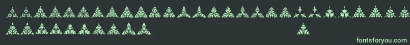 Шрифт BIGILIW Patterns – зелёные шрифты на чёрном фоне