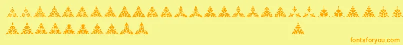 BIGILIW Patterns Font – Orange Fonts on Yellow Background