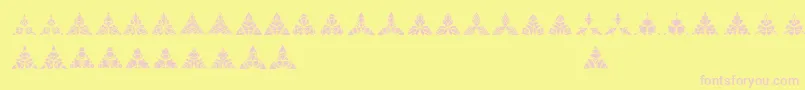 BIGILIW Patterns Font – Pink Fonts on Yellow Background