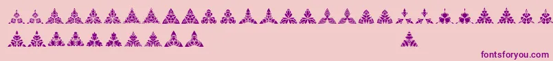 BIGILIW Patterns-Schriftart – Violette Schriften auf rosa Hintergrund