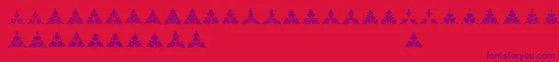 BIGILIW Patterns Font – Purple Fonts on Red Background