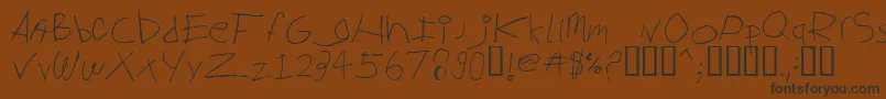 フォントBIGLOG   – 黒い文字が茶色の背景にあります